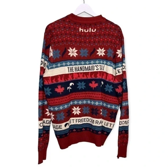 NWT Hulu The Handmaid’s Tale Let Freedom Rage Christmas Holiday Sweater Size‎ XL - Picture 3 of 11